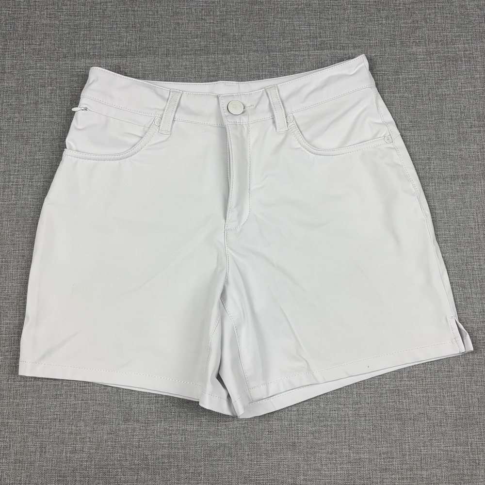 Tommy Bahama Kira Cay Golf Shorts Womens 0 White Chino IslandZone Stretch Active